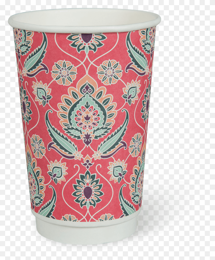 944x1155 Coffee Origins Smooth Eco Double Wall Coffee Cup Coffee Cup, Pattern, Furniture, Floral Design HD PNG Download