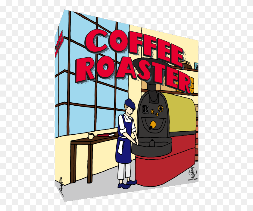 480x639 Coffee Roaster Is A 1 Player Board Game With A Coffee Coffee Roaster Board Game, Word, Person, Human HD PNG Download