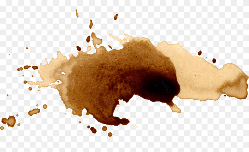 Coffee Stains Splatter Watercolor Coffee Stain Sticker PNG