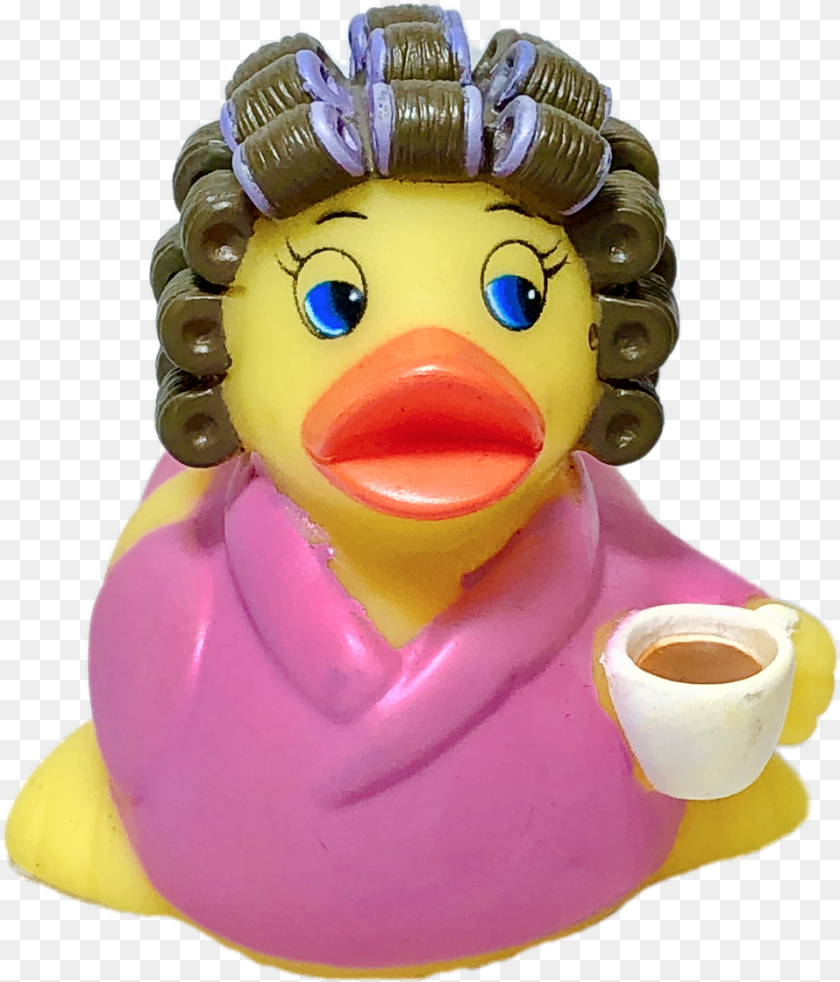 958x1120 Coffee Time Rubber Duck American Black Duck, Figurine, Baby, Face, Head PNG