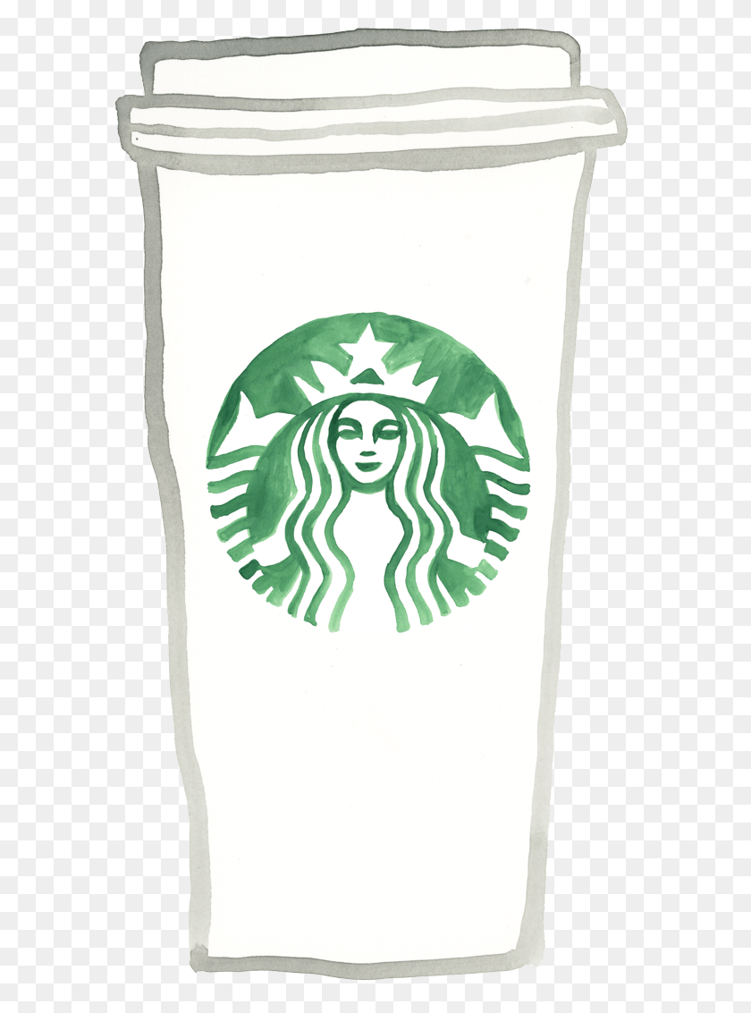 634x1073 Coffeecupwithlogo Starbucks Starbucks New Logo 2011, Symbol, Trademark, Rug HD PNG Download