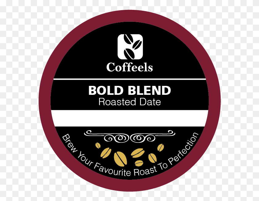 592x593 Coffeels Bold Blend 500 Г Круг, Этикетка, Текст, Наклейка Hd Png Скачать