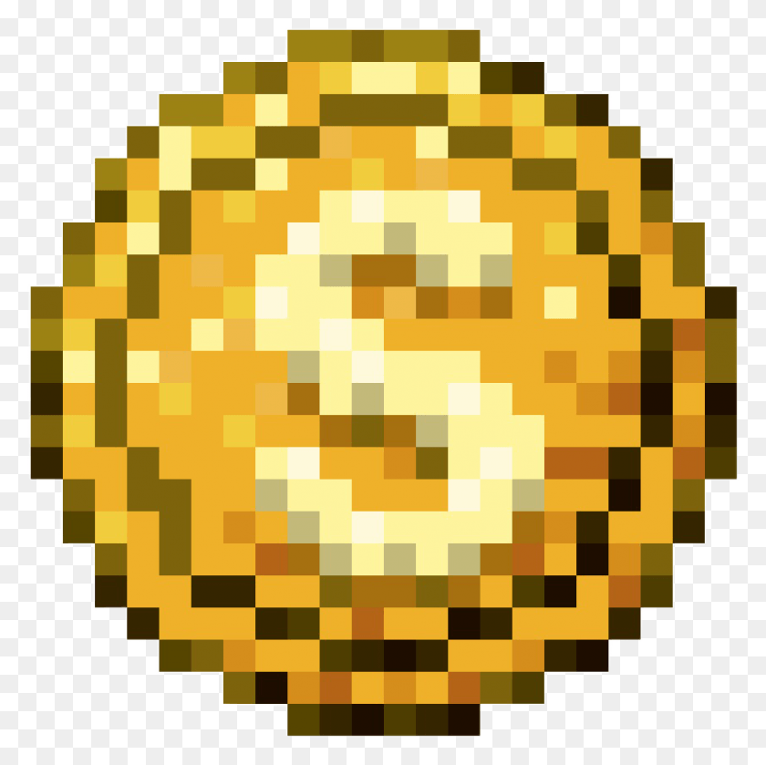 842x841 Coin Golden Goldcoin S Dollar Pixel Pixels Super Mario World Gif Boo, Sweets, Food, Confectionery HD PNG Download