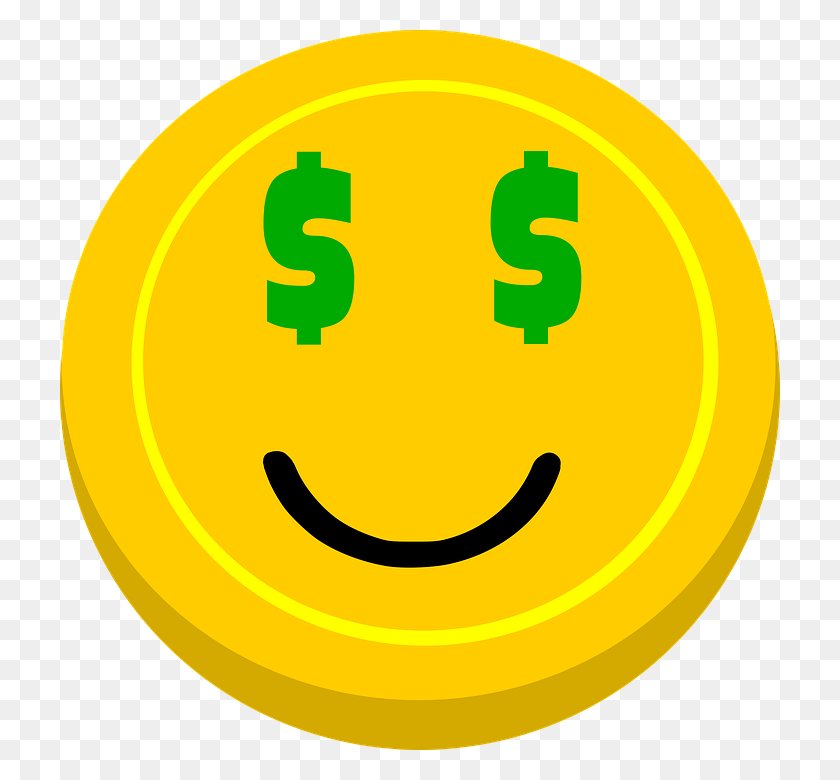 720x720 Coin Laughing Coin Game Coin Yellow Coin Casino, Number, Symbol, Text HD PNG Download