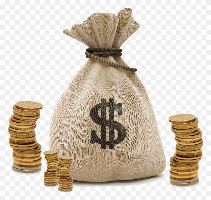 861x814 Coins Bank Bag Of Money, Sack, Chess, Game HD PNG Download