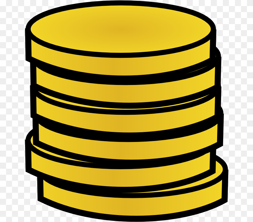 Coins Clipart, Gold Sticker PNG