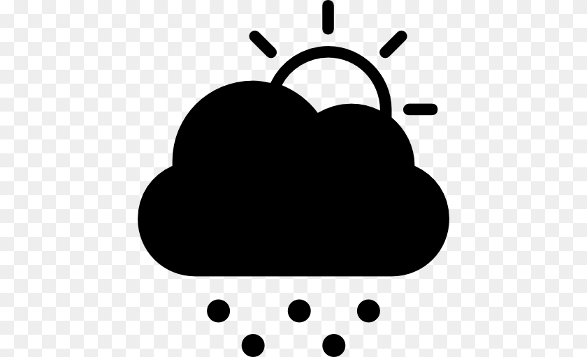 512x512 Cold Stormy Day Weather Symbol Of Dark Cloud Hiding, Gray Sticker PNG