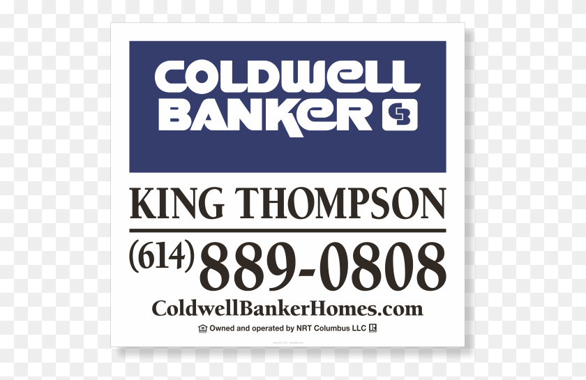 525x485 Coldwell Banker King Thompson Replacement Signs 22x24 Coldwell Banker, Text, Label, Word HD PNG Download