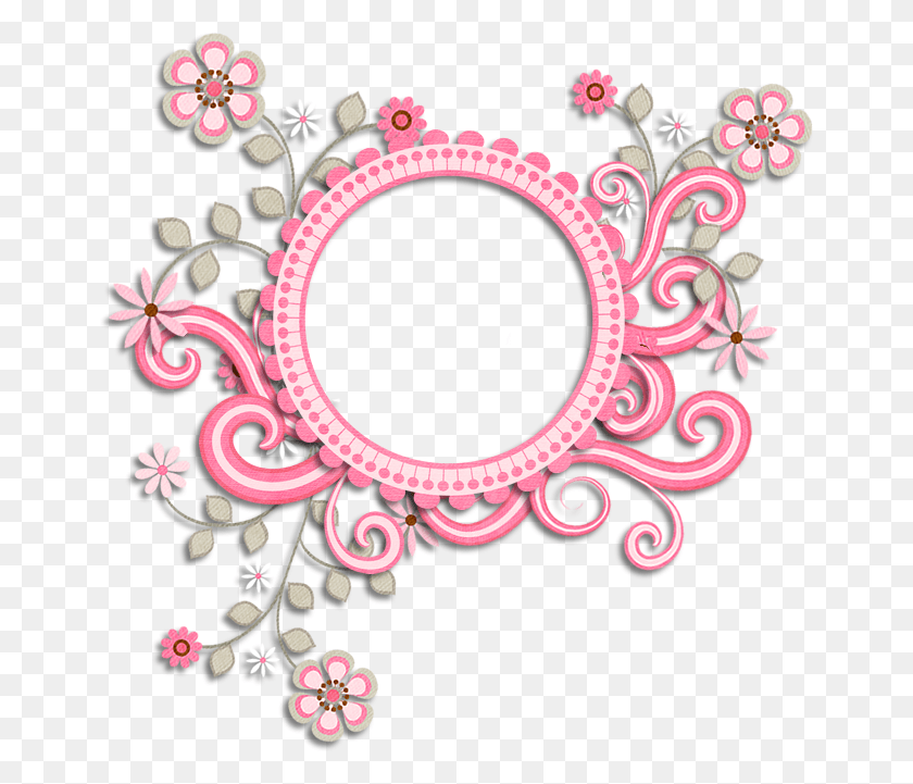 656x661 Coleccionlife Happens Sweetlykit5 Frame Clipart Valentine Pink Lace Frames, Graphics, Floral Design HD PNG Download