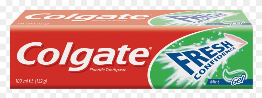 801x262 Colgate Fresh Confidence Mint Gel Toothpaste Provides Colgate Fresh Confidence, Beverage, Drink, Soda HD PNG Download