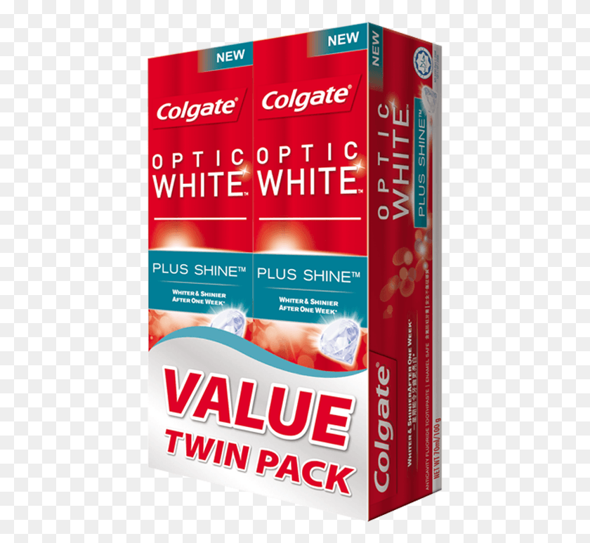 421x713 Colgate Optic White Plus Shine Whitening Toothpaste Book Cover, Poster, Advertisement, Flyer HD PNG Download