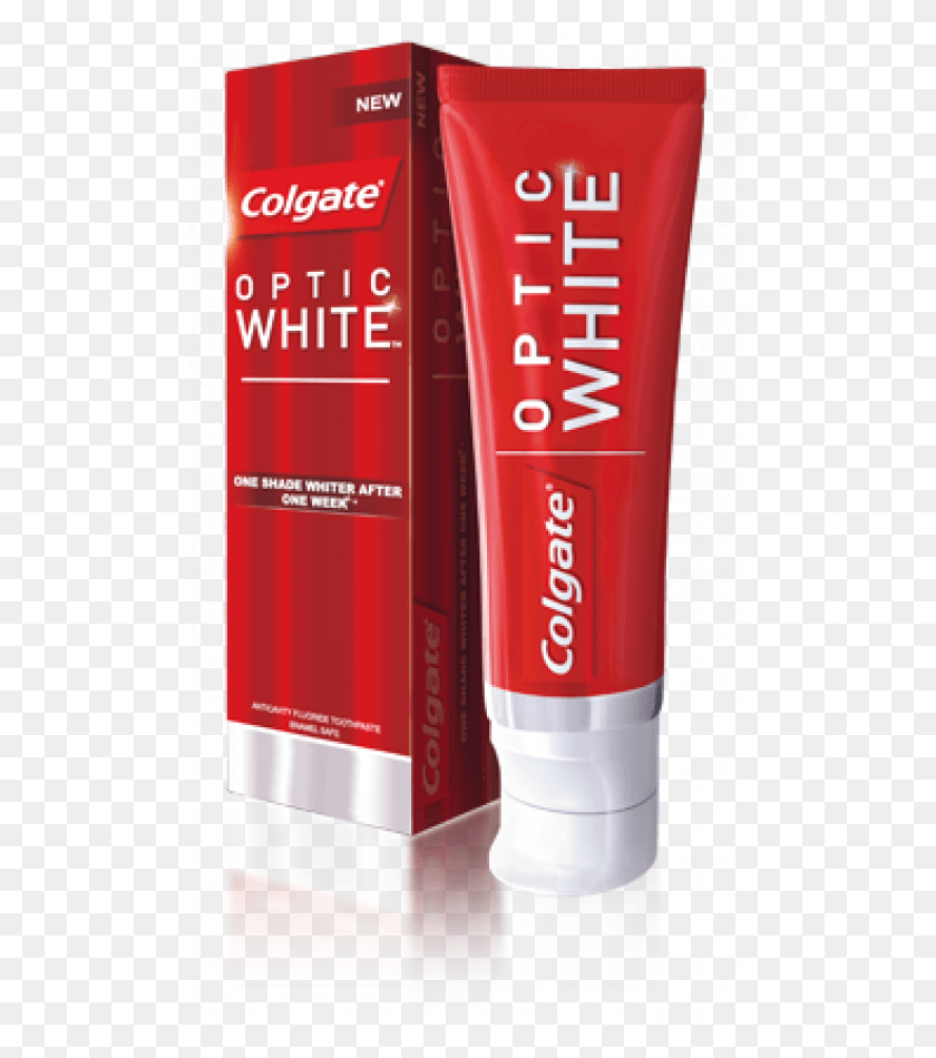 500x890 Colgate Optic White Toothpaste 100g Colgate Optic White, Bottle, Cosmetics, Sunscreen HD PNG Download