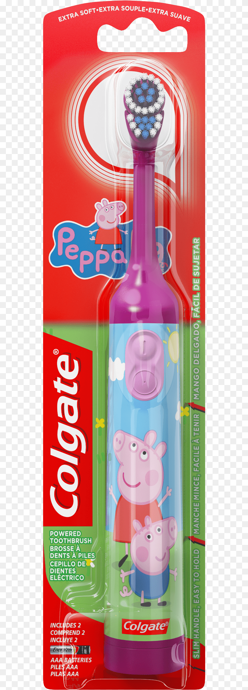 552x2330 Colgate Peppa Pig Toothbrush, Brush, Device, Tool Clipart PNG