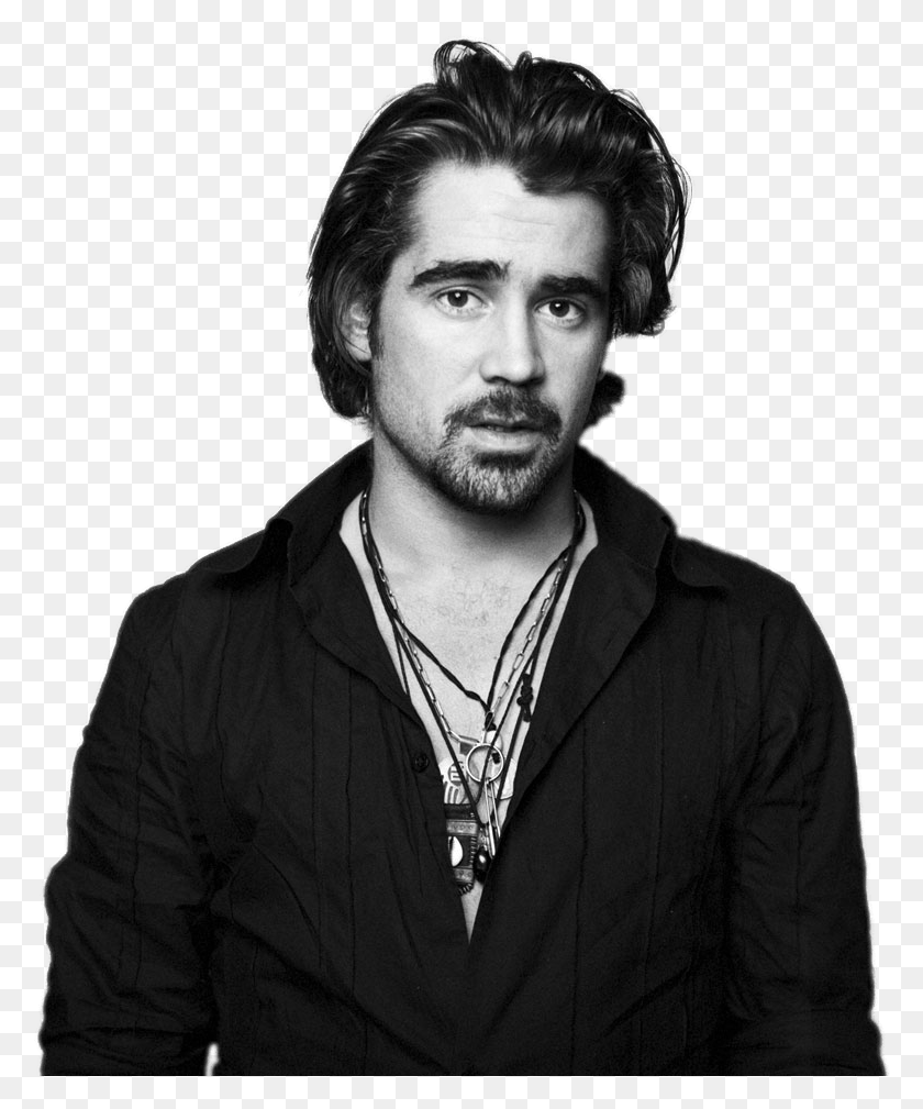 780x949 Colin Farrell Black And White Gentleman, Person, Human, Man HD PNG Download