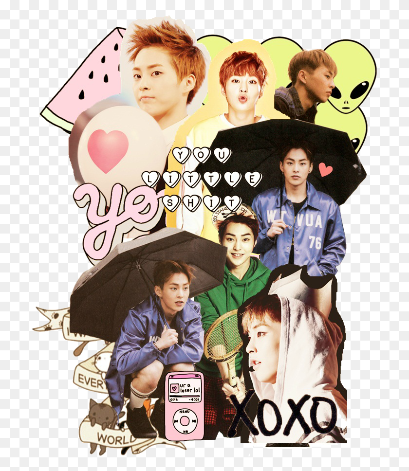 711x908 Collage Exo And Wallpaper Image Poster, Person, Human, Advertisement HD PNG Download