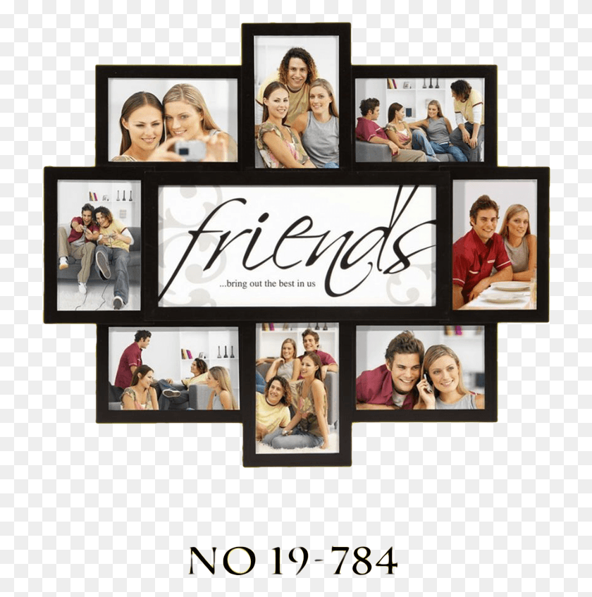 722x787 Collage Frame For Friend, Poster, Advertisement, Person HD PNG Download