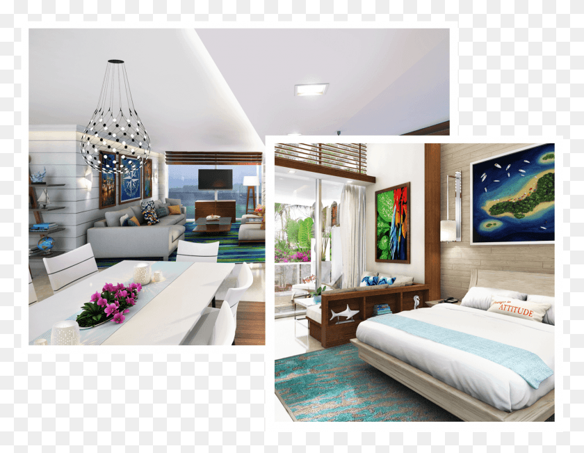 1462x1109 Collage Of Living Room And Bedroom Photos Interior Design, Furniture, Room, Indoors HD PNG Download