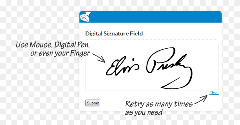 729x377 Collect Signatures On Desktop Mobile Or Tablet Elvis Presley Signature, Text, Handwriting, Autograph HD PNG Download