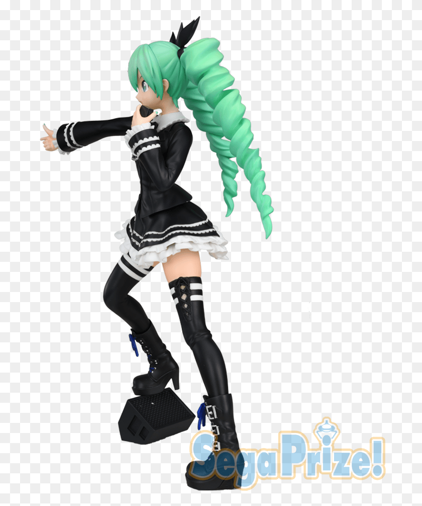 696x945 Collectibles Sega Hatsune Miku Project Diva Arcade Dark Angel Miku Figure, Costume, Person, Human HD PNG Download