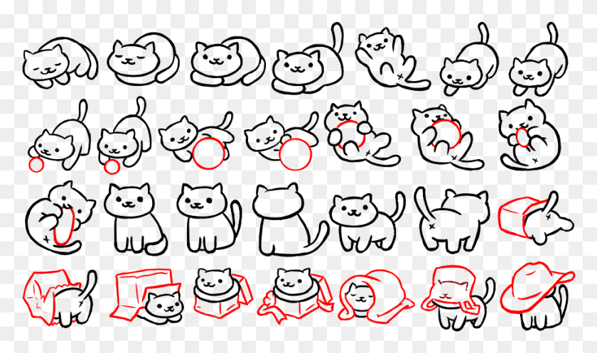 907x509 Collection Of Atsume Draw Neko Atsume Cats, Light, Text, Flare HD PNG Download