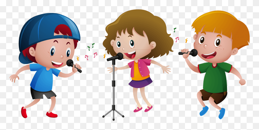 2038x949 Collection Of Children Singing Clipart Singing And Dancing, Person, Human, Face HD PNG Download