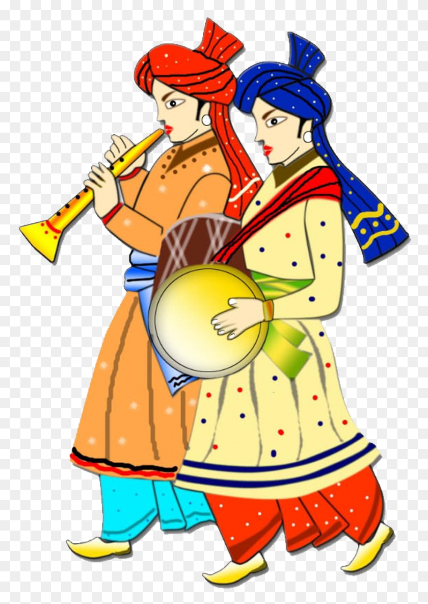 833x1201 Collection Of Colour High Quality Indian Wedding Couple Clipart, Leisure Activities, Musical Instrument, Flute HD PNG Download