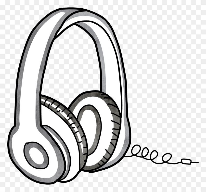 1200x1110 Collection Of Computer Headphone Drawing Headphone Drawing, Electronics, Headphones, Headset HD PNG Download