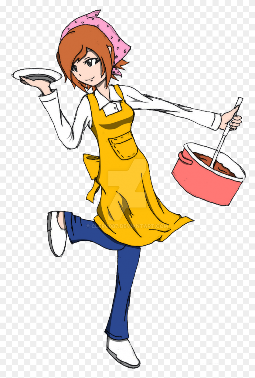 964x1462 Collection Of Cooking Mama Drawing Cooking Mama Anime, Helmet, Clothing, Apparel HD PNG Download