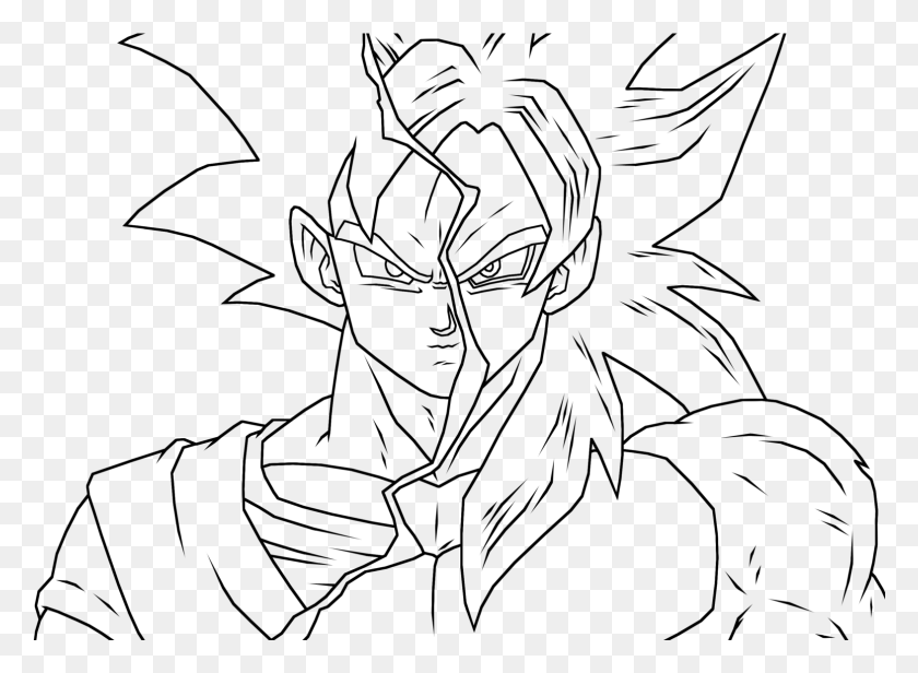 1570x1121 Collection Of Dbz Ssj4 Drawing Xeno Goku Coloring Pages, Gray, World Of Warcraft HD PNG Download