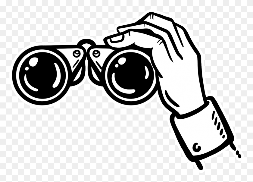 1384x967 Collection Of Easy High Quality Free Line Art, Binoculars, Photography HD PNG Download