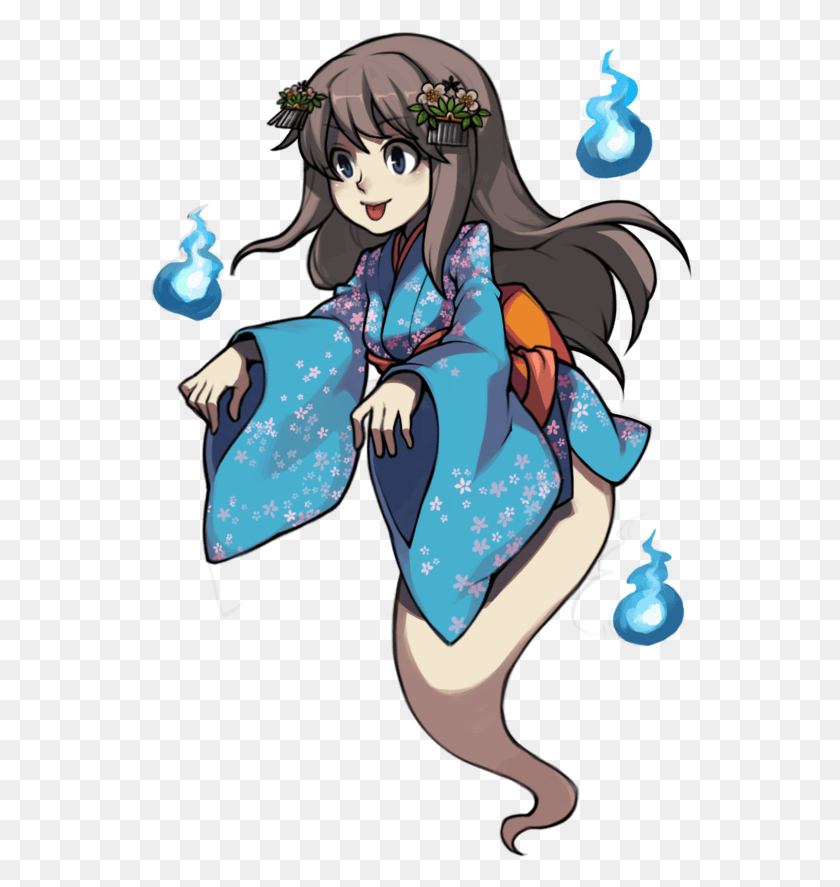 544x827 Collection Of Free Anime Transparent Ghost, Clothing, Apparel, Robe HD PNG Download