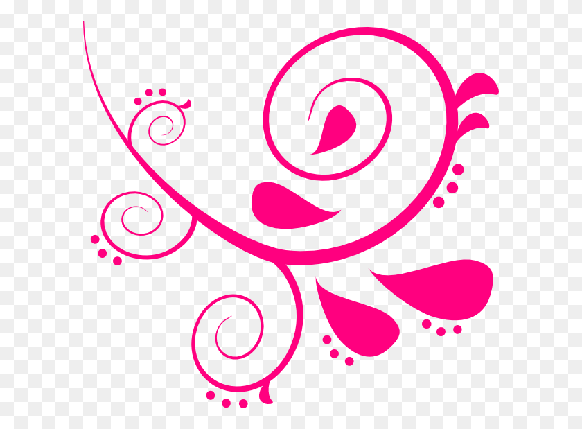 600x559 Collection Of Free Arrows Vector Swirl Pink Swirl Vector, Graphics, Floral Design HD PNG Download