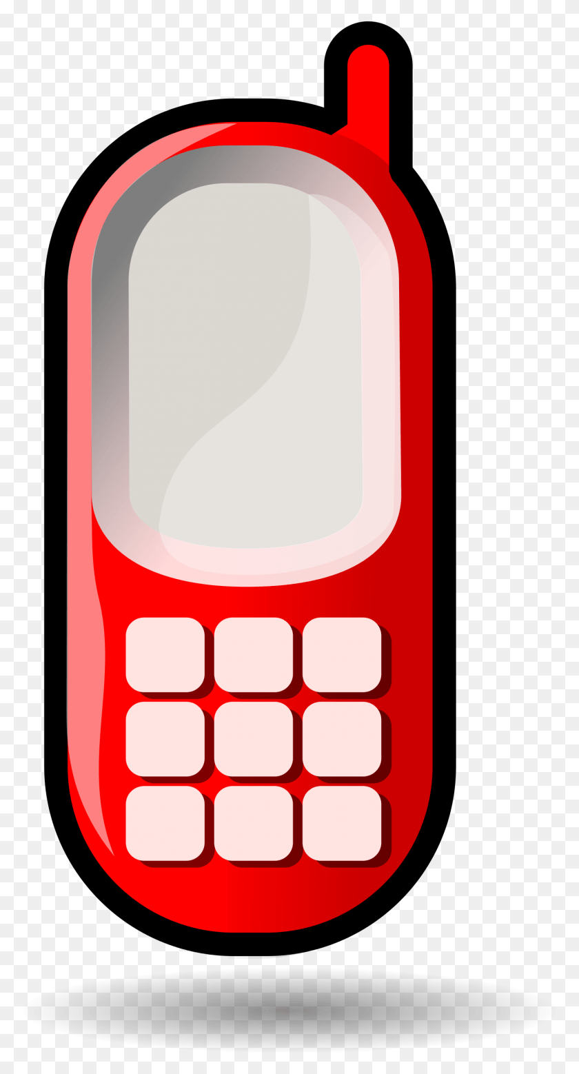 1405x2700 Collection Of Free Cellular Clipart Svg Red Clipart Mobile, Electronics, Beverage, Drink HD PNG Download