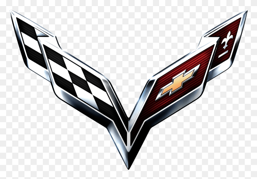 808x545 Descargar Png Corvet Clipart Cool Car Corvette Logo 2017, Símbolo, Emblema, Marca Registrada Hd Png