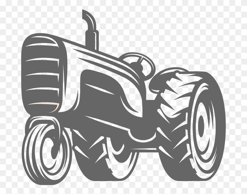 697x601 Collection Of Free Drawing Pull On Old Tractor Drawing, Tool, Stencil, Axle HD PNG Download