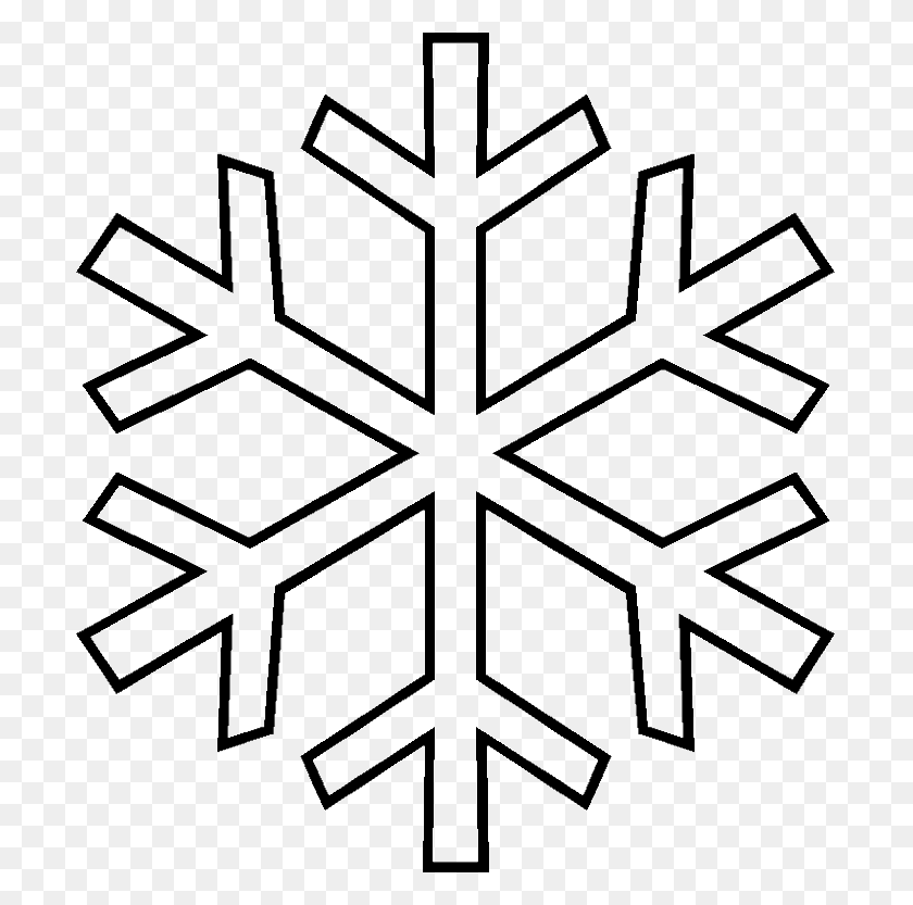 700x773 Collection Of Free Drawing Snowflakes Christmas Snowflakes Cut Out, Snowflake, Cross, Symbol HD PNG Download