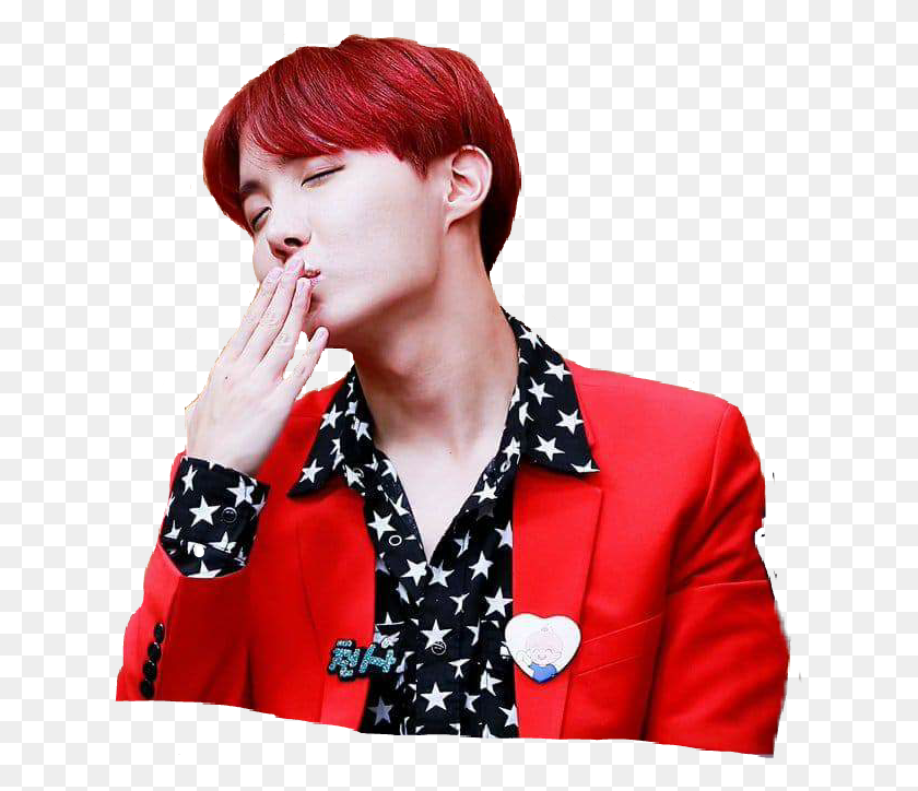 629x664 Collection Of Free Jhope Transparent Red On Jhope Beso, Person, Human, Clothing HD PNG Download