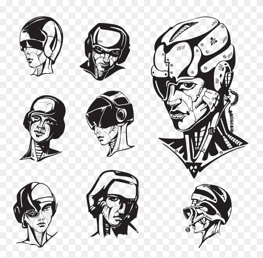 1000x977 Collection Of Free On Ubisafe Royalty Female Cyborg Drawing, Person, Human, Skin HD PNG Download