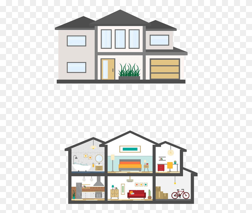 478x650 Collection Of Free Vector Apartments Home Improvement Home Anatomy, Building, Housing, Poster HD PNG Download