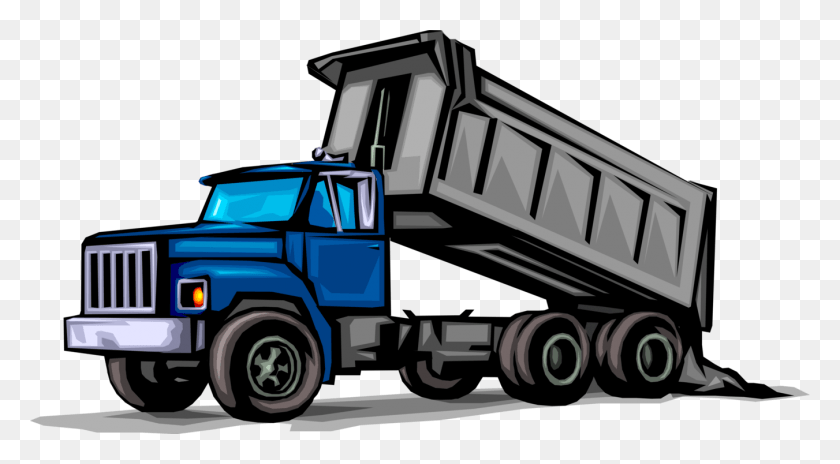 1351x700 Collection Of Free Vector Truck Dump Dump Truck Vector, Wheel, Machine, Vehicle HD PNG Download