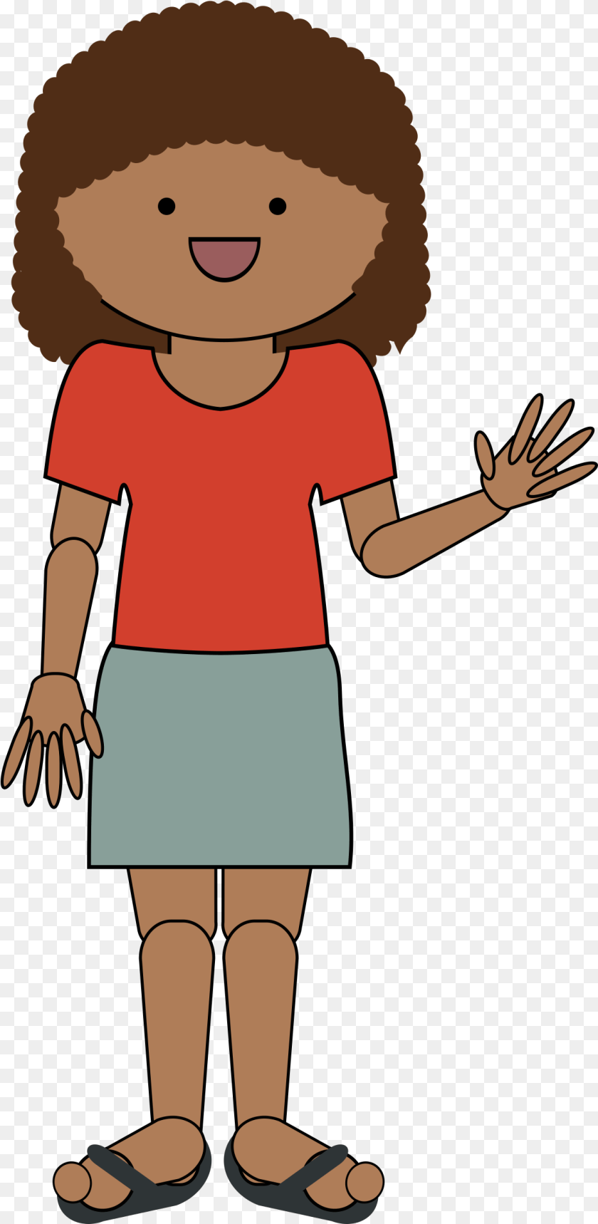 1174x2401 Collection Of Girl Child Waving Hello Person, Cartoon, Face, Head Clipart PNG