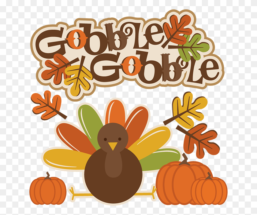 648x644 Collection Of Gobble Turkey Clipart Cute Thanksgiving Turkey Clip Art, Plant, Poster, Advertisement HD PNG Download