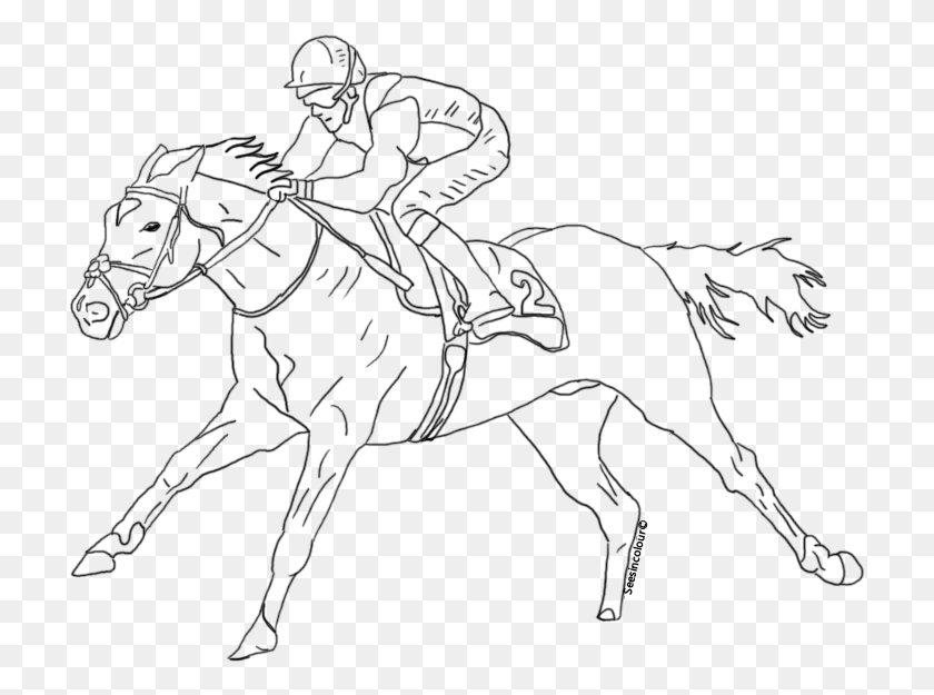 717x565 Collection Of Horse Racing High Quality Dibujos De Caballos De Carreras, Outdoors, Nature, Outer Space HD PNG Download