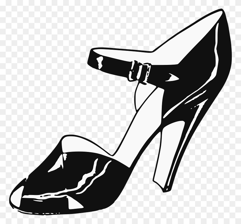 776x720 Collection Of Ladies Ladies Shoe Clipart, Clothing, Apparel, Footwear HD PNG Download