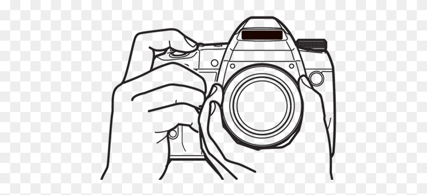 1286x534 Collection Of Photographer With Camera Drawing Photography Camera Drawing, Electronics, Suspension, Lighting HD PNG Download