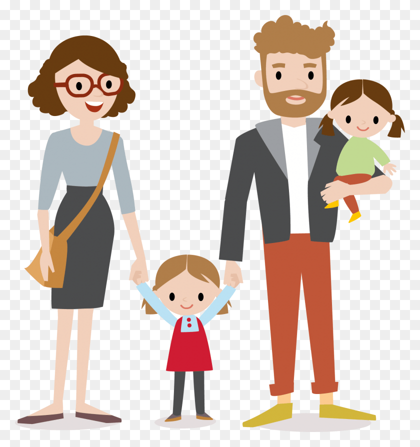 1651x1767 Collection Of School Parents Clipart Children And Parents Clipart, Person, Human, People HD PNG Download