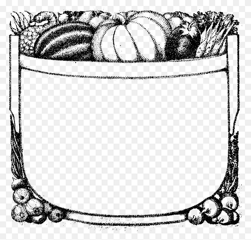 2400x2285 Collection Of Vegetarian Clipart Black And White Free Thanksgiving Borders And Frames Black And White, Gray, World Of Warcraft HD PNG Download