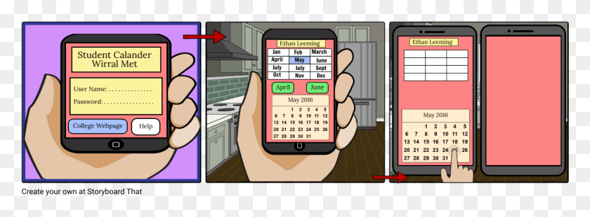 1145x368 College Mobile Calendar App Cartoon, Text, Mobile Phone, Phone Descargar Hd Png