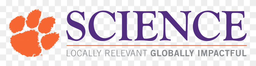 2987x607 College Of Science Logo Clemson Tiger Paw, Word, Text, Label HD PNG Download