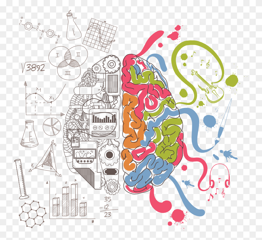 751x707 Collocations With Brain Memory Technique, Doodle HD PNG Download
